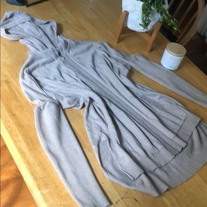 Knit oversized zip up